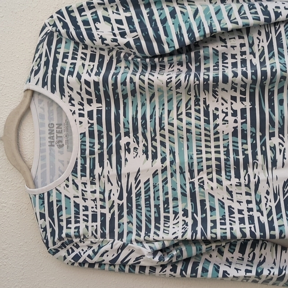 Hang Ten Long Sleeve Top Women's Size Medium Zipper Pocket At Back - Picture 6 of 10